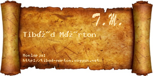Tibád Márton névjegykártya