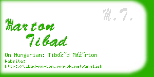 marton tibad business card